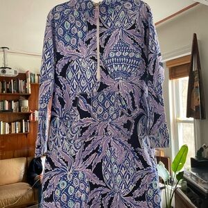 Lilly Pulitzer Mommy&Me Mini Girls 8-10 Skipper Popover Dress in Lilac Verbena